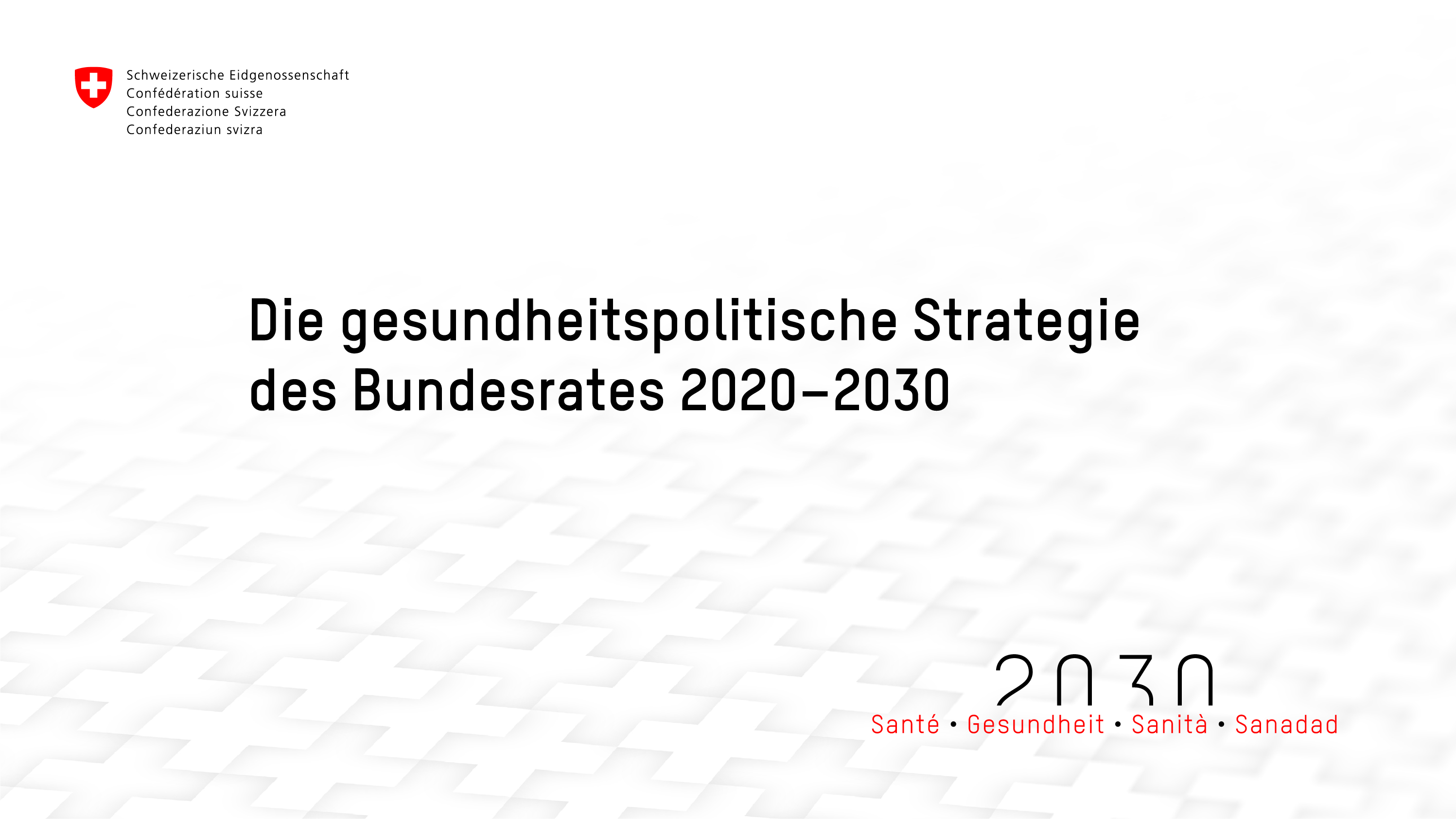 Gesundheit2030 Titelseite Präsentation