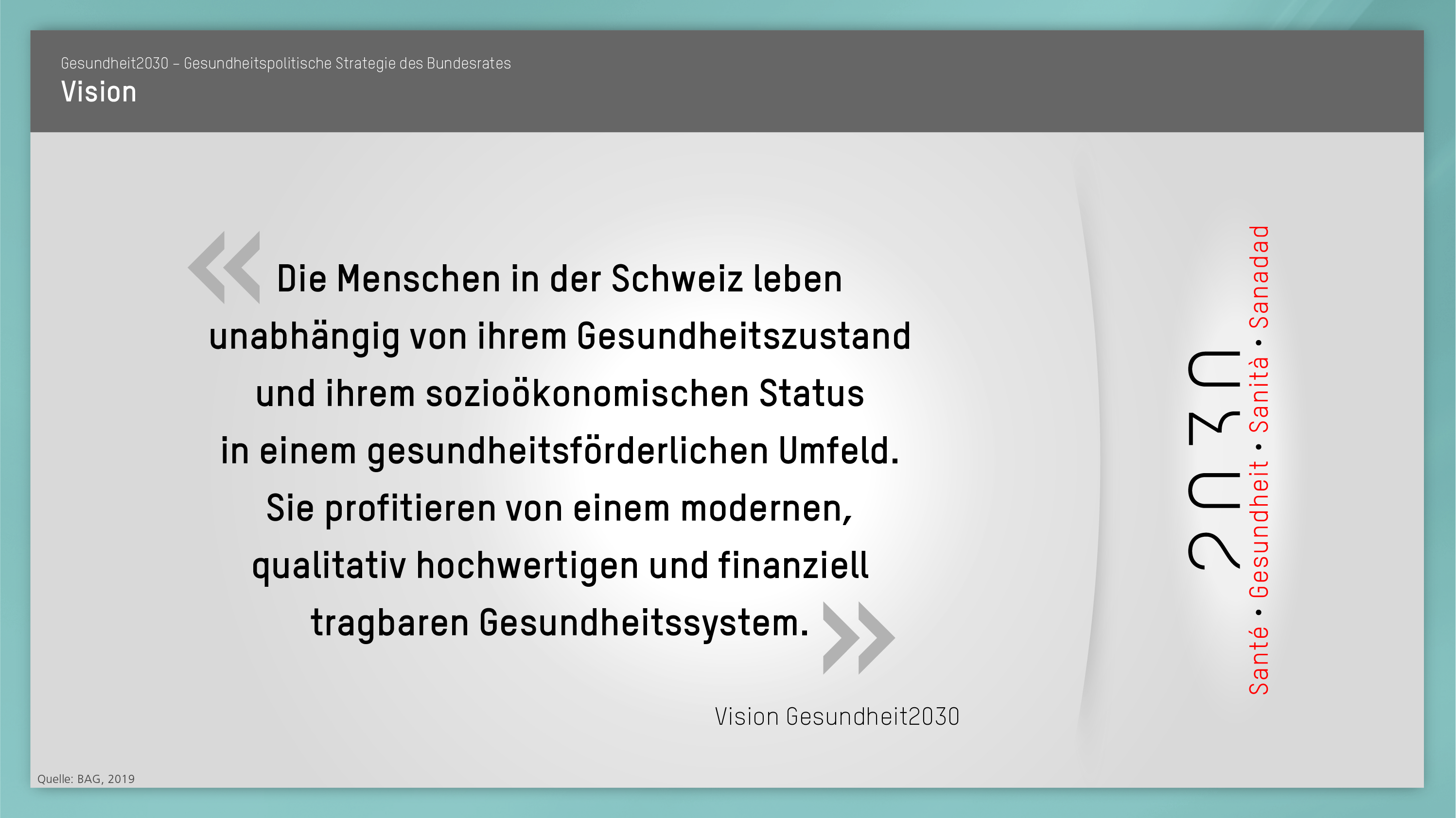 Gesundheit 2030 Vision