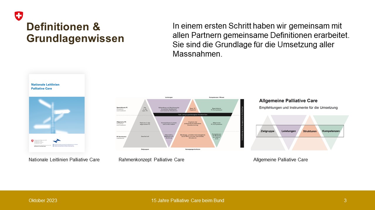 Definitionen und Grunddlagenwissen in der Palliative Care