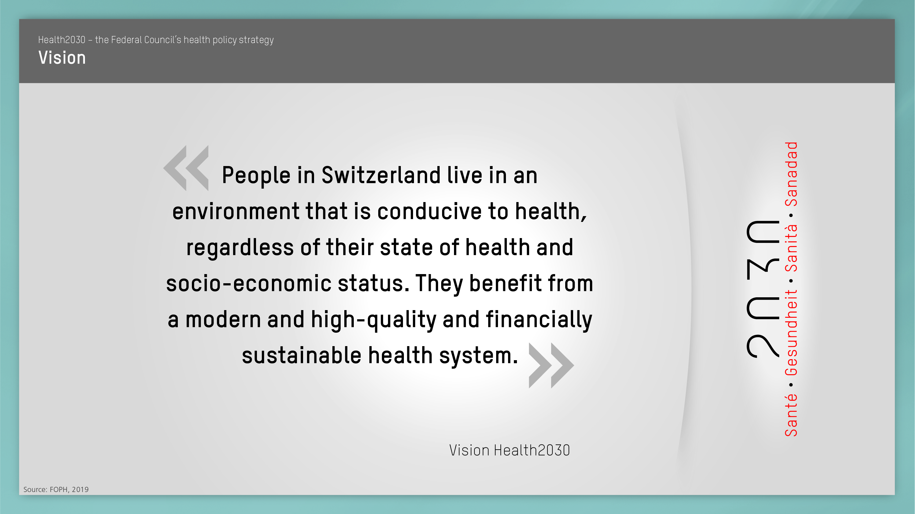 Health2030 vision