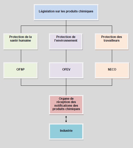 Organigramm Organisation de la sécurité des produits chimiques