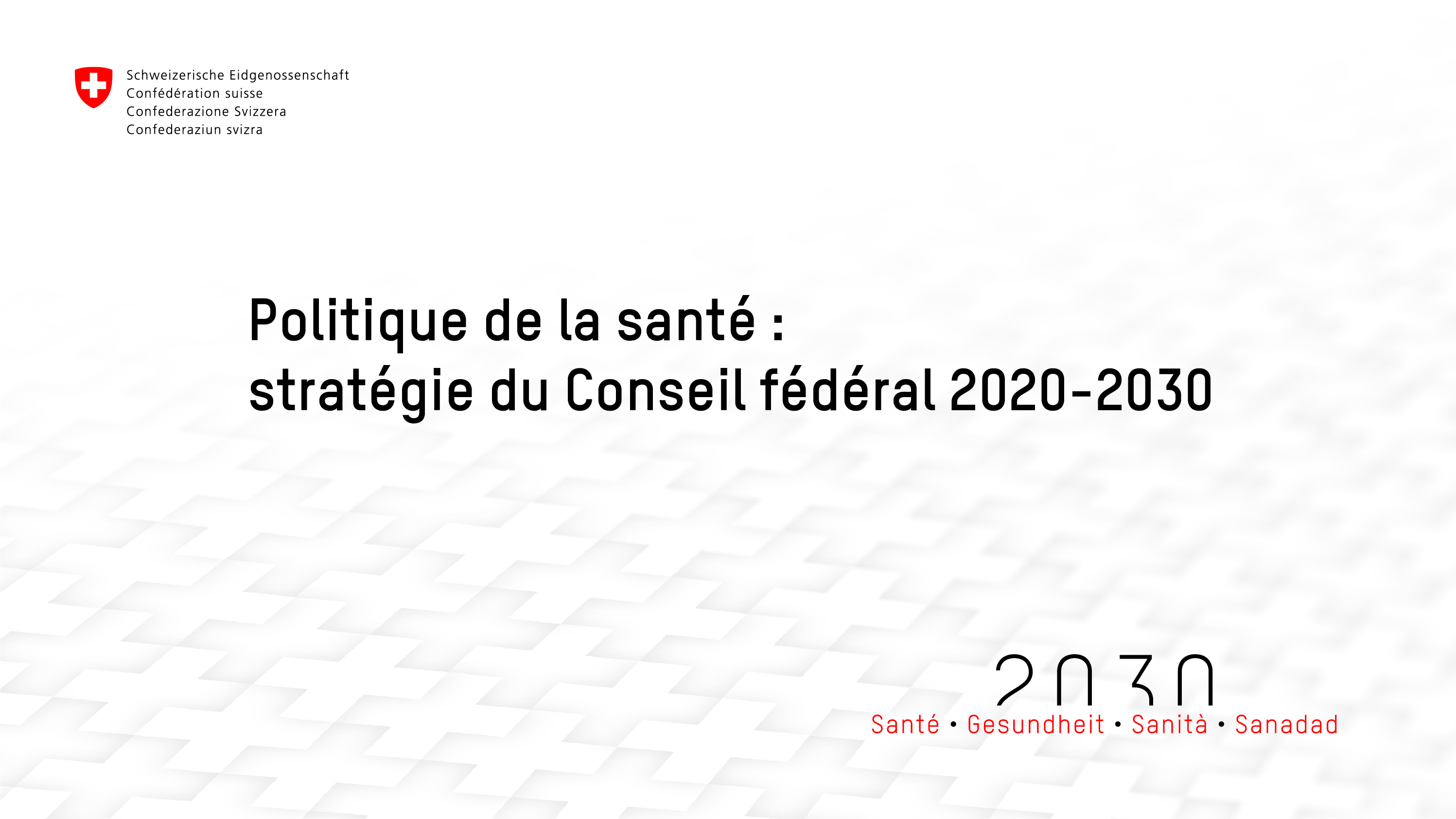 Santé2030 Couverture de la Présentation