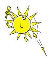 Sonnenschutz Comic Sonne